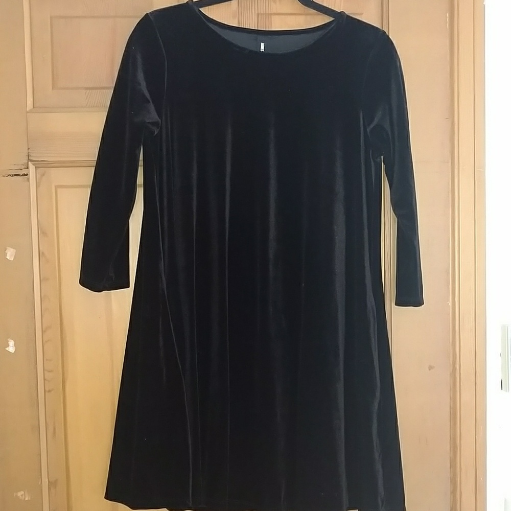 Black velvet tunic